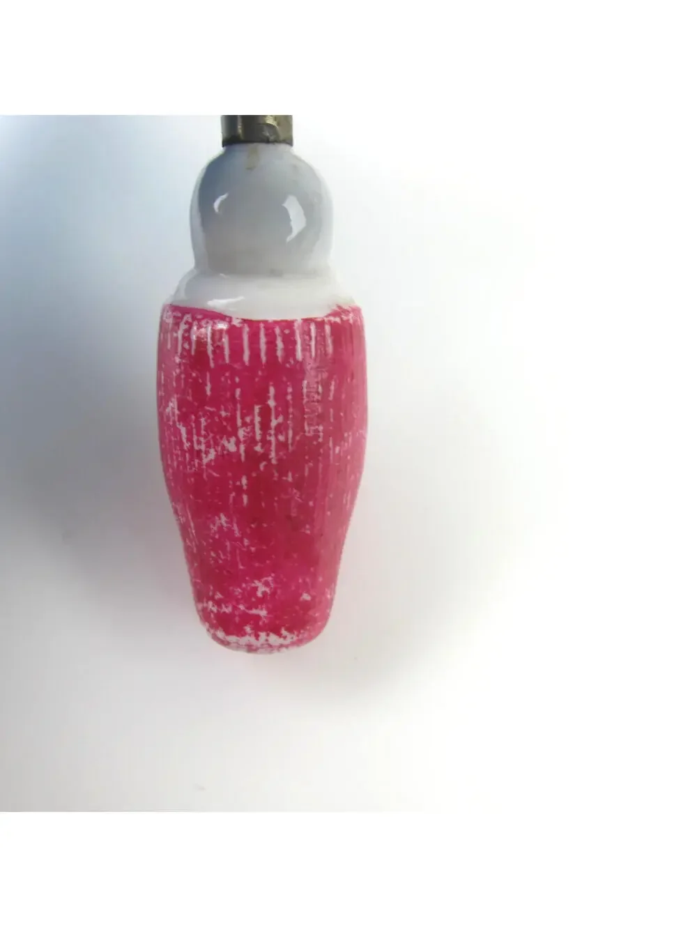 Vintage Christmas Figural Milk Glass Light Bulb C6 Baby in Red Stocking Japan